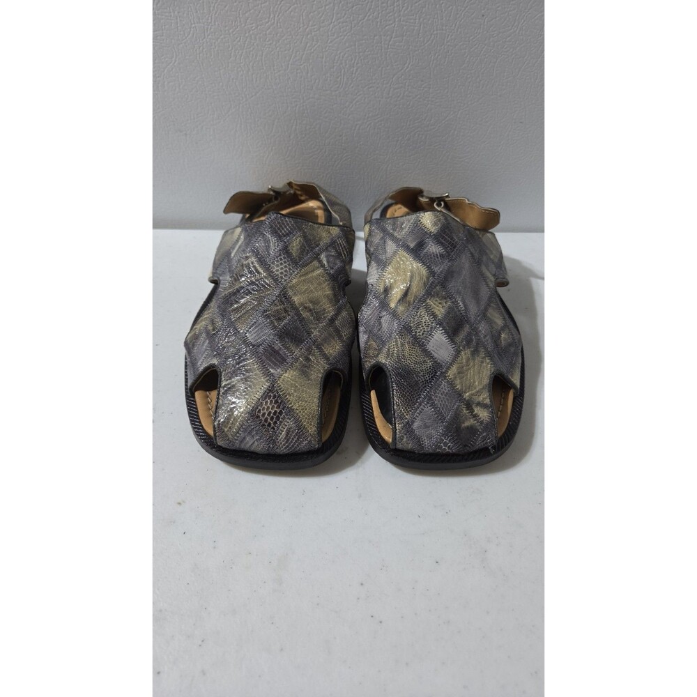 David Eden Genuine Ostrich & Lizard Slick Exotica Mens Sandals Size 11